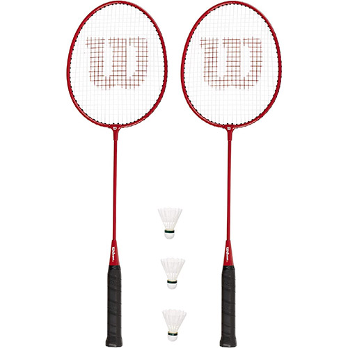 Wilson Red Tour - Raqueta de bádminton (2 y 3 lanzaderas)